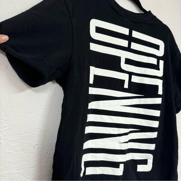 Opening Ceremony Black & White Graphic Print Short Sleeve Sweatshirt Womens S - Picture 3 of 13